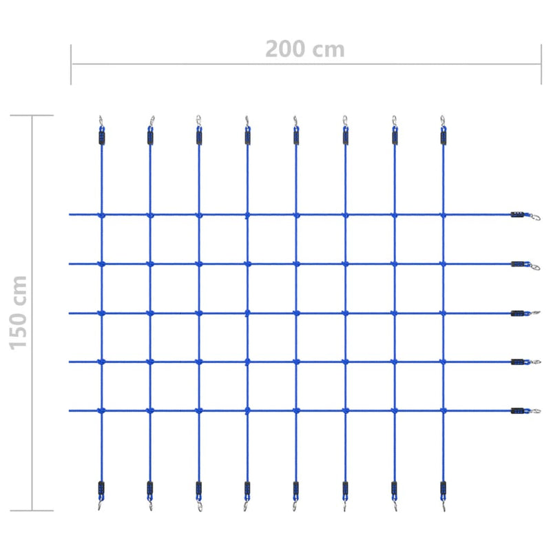 vidaXL kék mászóháló 200 x 150 cm
