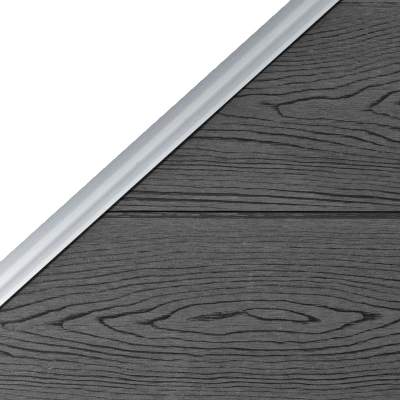 vidaXL fekete WPC kerítéspanel 95 x (105-180) cm