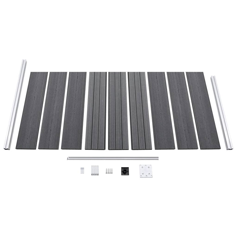 vidaXL szürke WPC kerítéspanel 95 x 186 cm