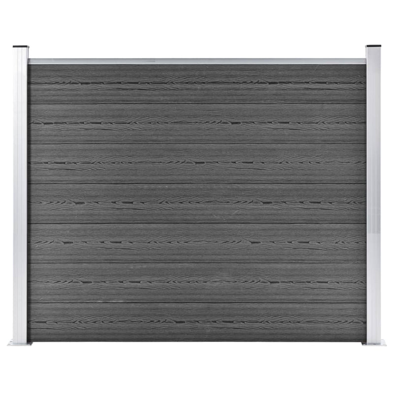 vidaXL fekete WPC kerítéspanel 180 x 146 cm