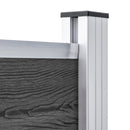 vidaXL fekete WPC kerítéspanel 180 x 146 cm