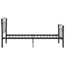 vidaXL fekete fém ágykeret focis dizájnnal 90 x 200 cm