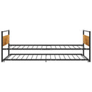 vidaXL fekete fém kihúzható ágykeret 90 x 200 cm