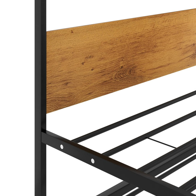 vidaXL fekete fém kihúzható ágykeret 90 x 200 cm