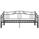 vidaXL fekete fém kihúzható kanapéágykeret 90 x 200 cm