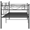vidaXL fekete fém kanapéágykeret 90 x 200 cm