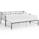 vidaXL fekete fém kihúzható kanapéágykeret 90 x 200 cm