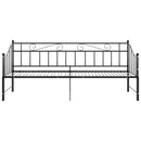 vidaXL fekete fém kihúzható kanapéágykeret 90 x 200 cm