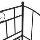 vidaXL fekete fém kihúzható kanapéágykeret 90 x 200 cm