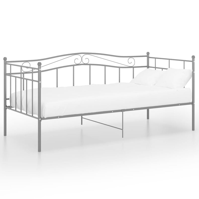 vidaXL szürke fém kanapéágy-keret 90 x 200 cm