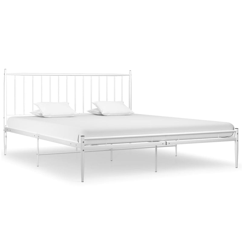 vidaXL fehér fém ágykeret 200 x 200 cm