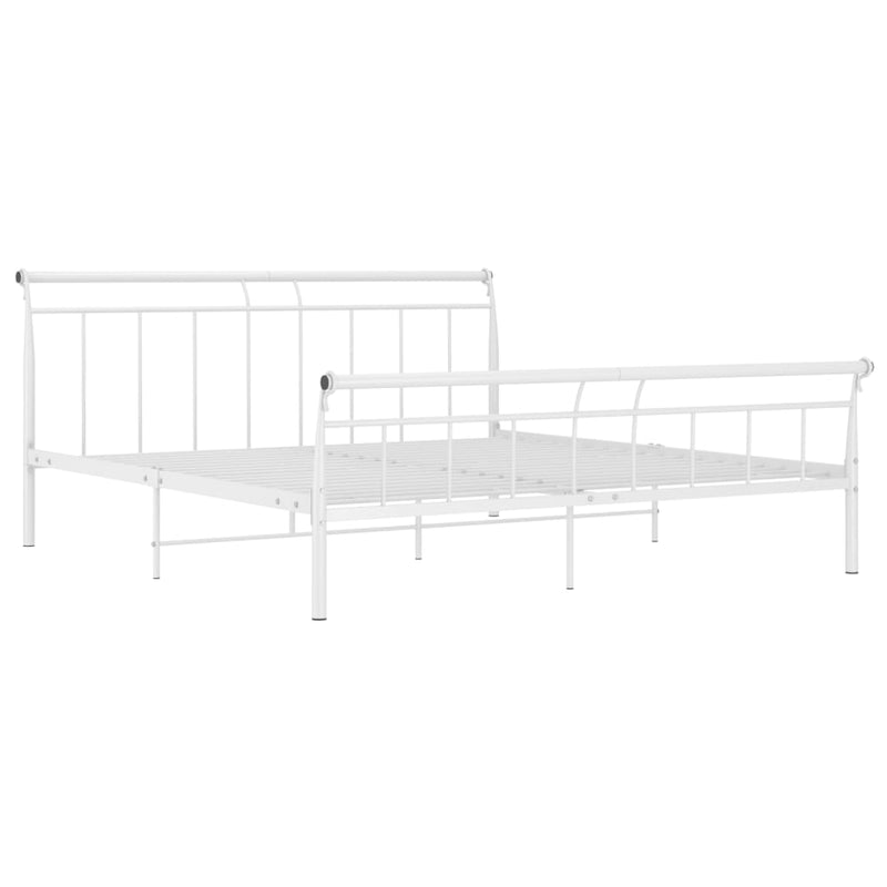 vidaXL fehér fém ágykeret 200 x 200 cm
