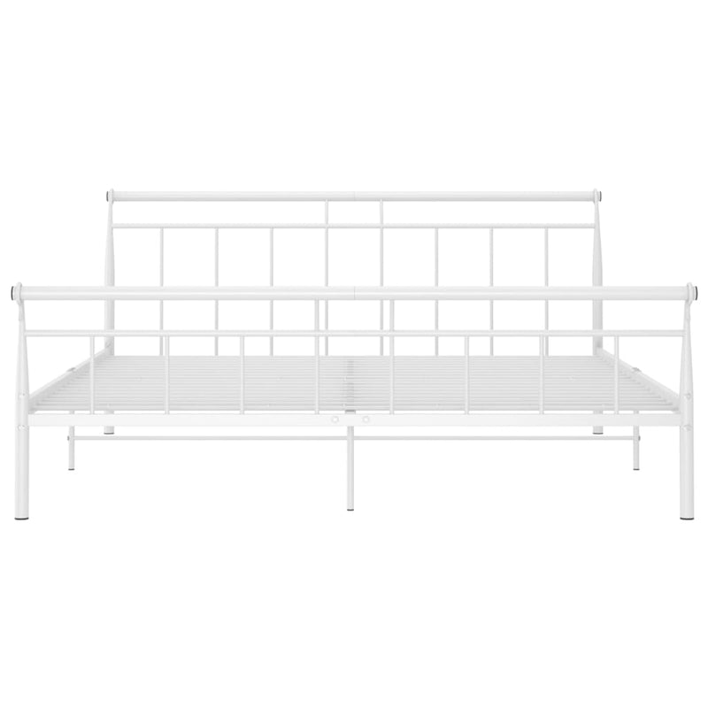 vidaXL fehér fém ágykeret 200 x 200 cm