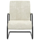 vidaXL krémfehér bársony szánkótalpas szék