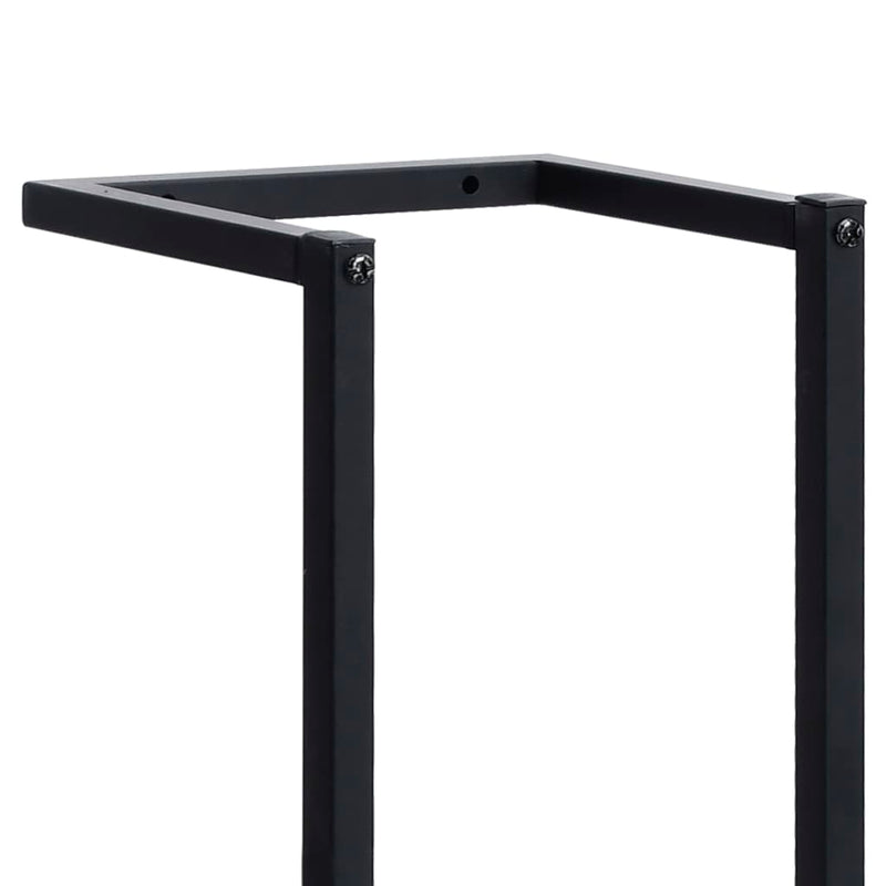 vidaXL fekete vas törölközőtartó 25 x 20 x 95 cm