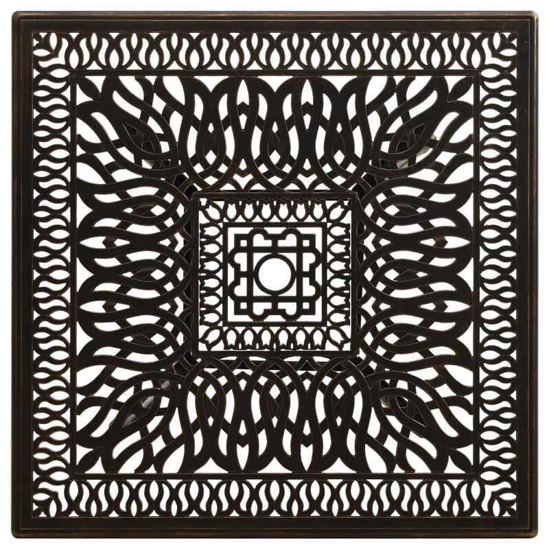 vidaXL bronzszínű öntött alumínium kerti asztal 90 x 90 x 73 cm