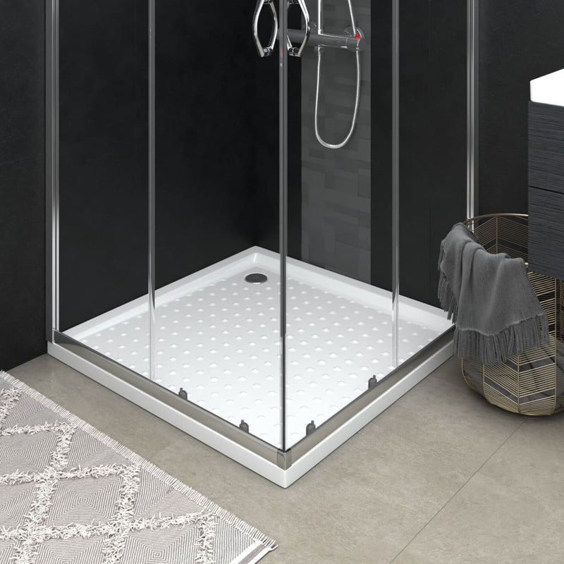 vidaXL fehér pettyes ABS zuhanytálca 80 x 80 x 4 cm