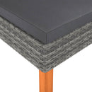 vidaXL polyrattan és tömör eukaliptuszfa lábzsámoly