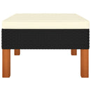 vidaXL polyrattan és tömör eukaliptuszfa lábzsámoly