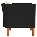 vidaXL polyrattan és tömör eukaliptuszfa kerti kanapé