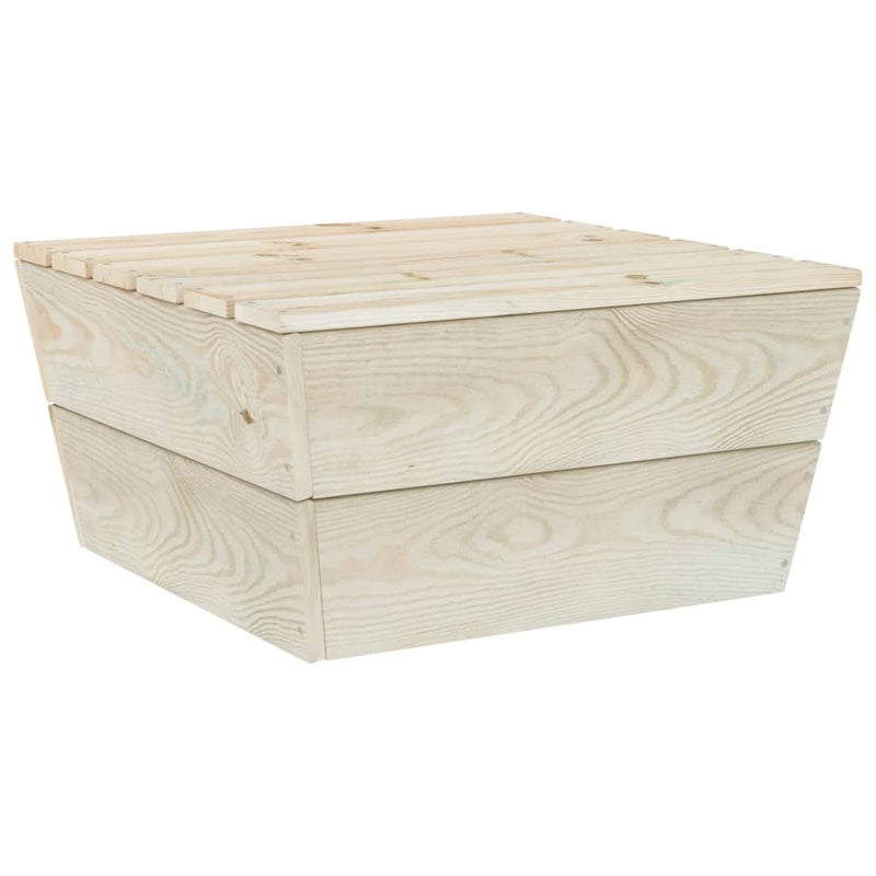 vidaXL 2 db impregnált lucfenyő kerti asztal 60 x 60 x 30 cm