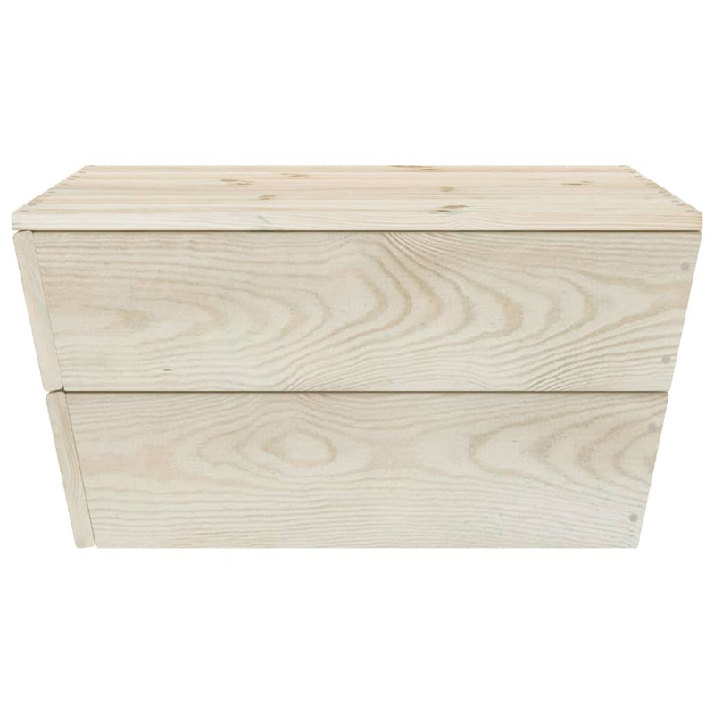vidaXL 2 db impregnált lucfenyő kerti asztal 60 x 60 x 30 cm