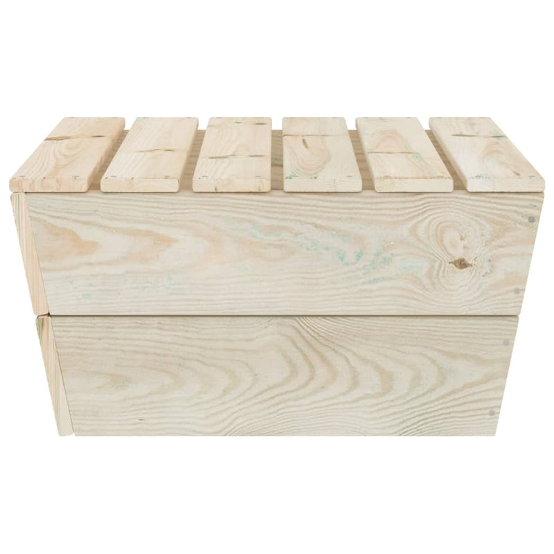 vidaXL 2 db impregnált lucfenyő kerti asztal 60 x 60 x 30 cm
