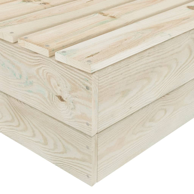 vidaXL 2 db impregnált lucfenyő kerti asztal 60 x 60 x 30 cm