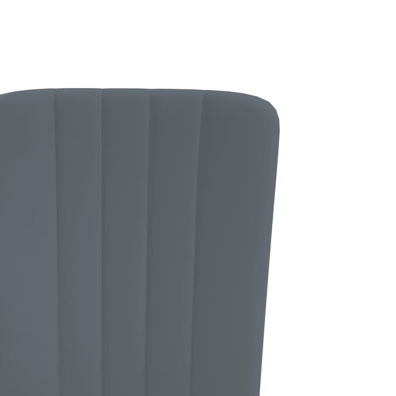 vidaXL 4 db sötétszürke bársony étkezőszék