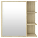 vidaXL sonoma tölgy szerelt fa tükrös fürdőszoba szekrény