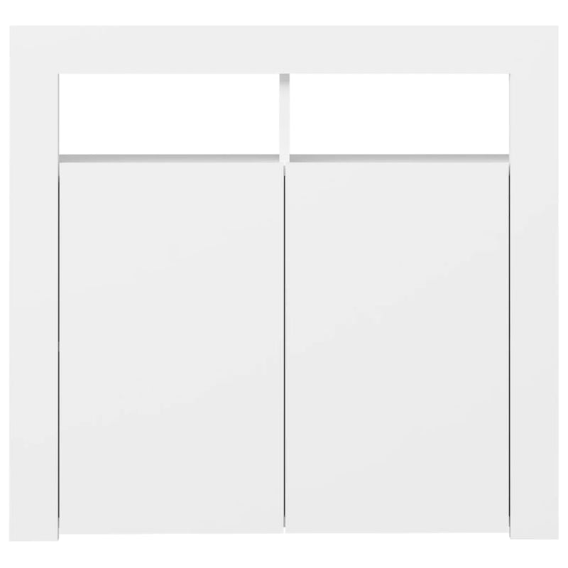 vidaXL fehér tálalószekrény LED-világítással 80 x 35 x 75 cm