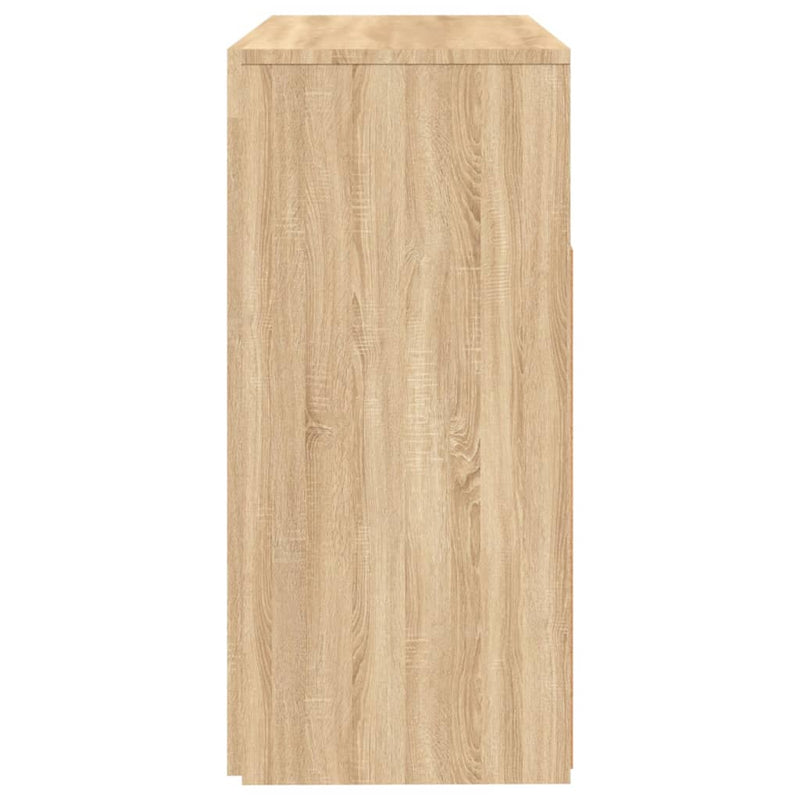 vidaXL sonoma tölgy színű tálalószekrény LED-világítással 80x35x75 cm