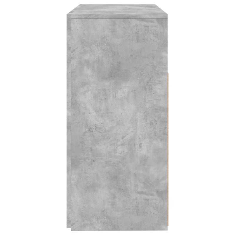 vidaXL betonszürke tálalószekrény LED-világítással 80 x 35 x 75 cm