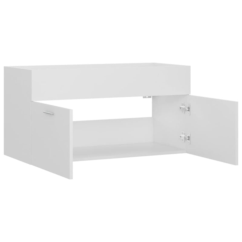 vidaXL fehér forgácslap mosdószekrény 90 x 38,5 x 46 cm