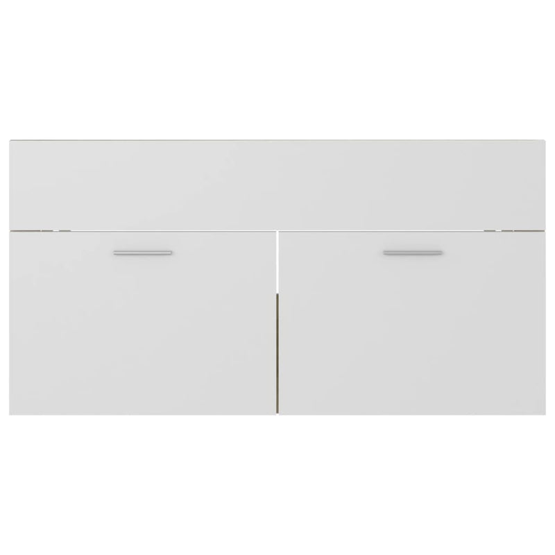 vidaXL fehér és sonoma-tölgy forgácslap mosdószekrény 90x38,5x46 cm