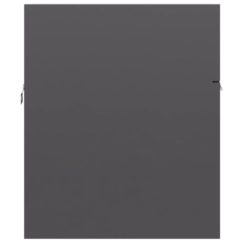 vidaXL magasfényű szürke szerelt fa mosdószekrény 90 x 38,5 x 46 cm
