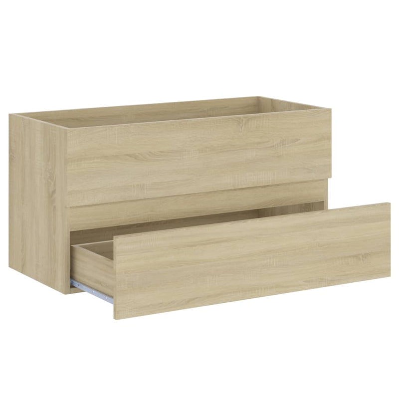 vidaXL sonoma-tölgy színű forgácslap mosdószekrény 90 x 38,5 x 45 cm