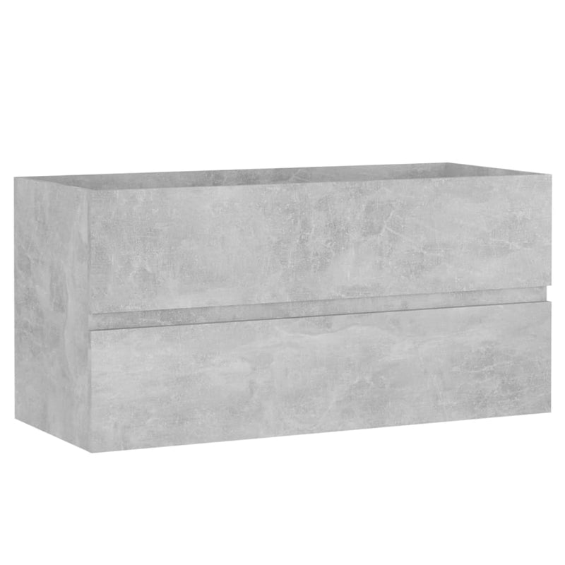 vidaXL betonszürke szerelt fa mosdószekrény 90 x 38,5 x 45 cm