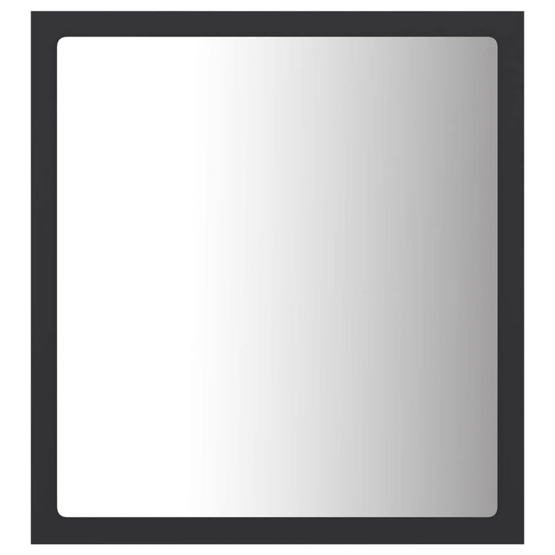 vidaXL szürke akril LED-es fürdőszobai tükör 40 x 8,5 x 37 cm