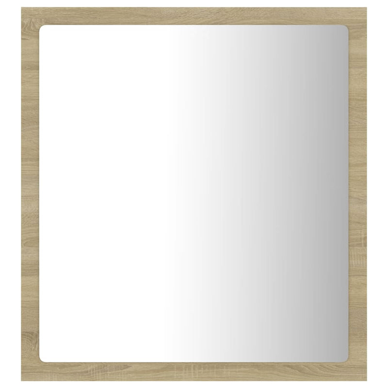 vidaXL sonoma tölgy akril LED-es fürdőszobai tükör 40x8,5x37 cm
