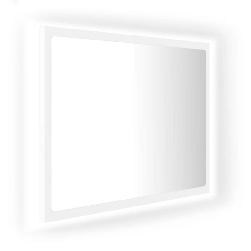 vidaXL fehér akril LED-es fürdőszobai tükör 60 x 8,5 x 37 cm