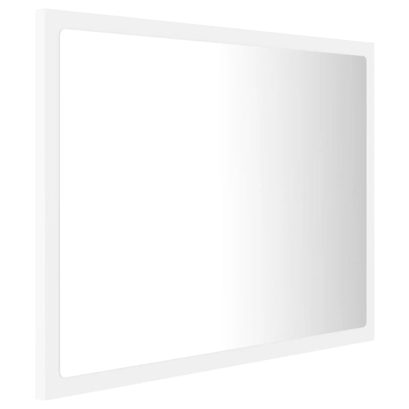 vidaXL fehér akril LED-es fürdőszobai tükör 60 x 8,5 x 37 cm