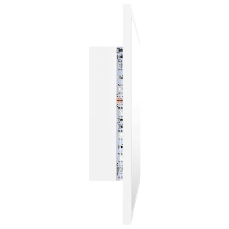 vidaXL fehér akril LED-es fürdőszobai tükör 60 x 8,5 x 37 cm