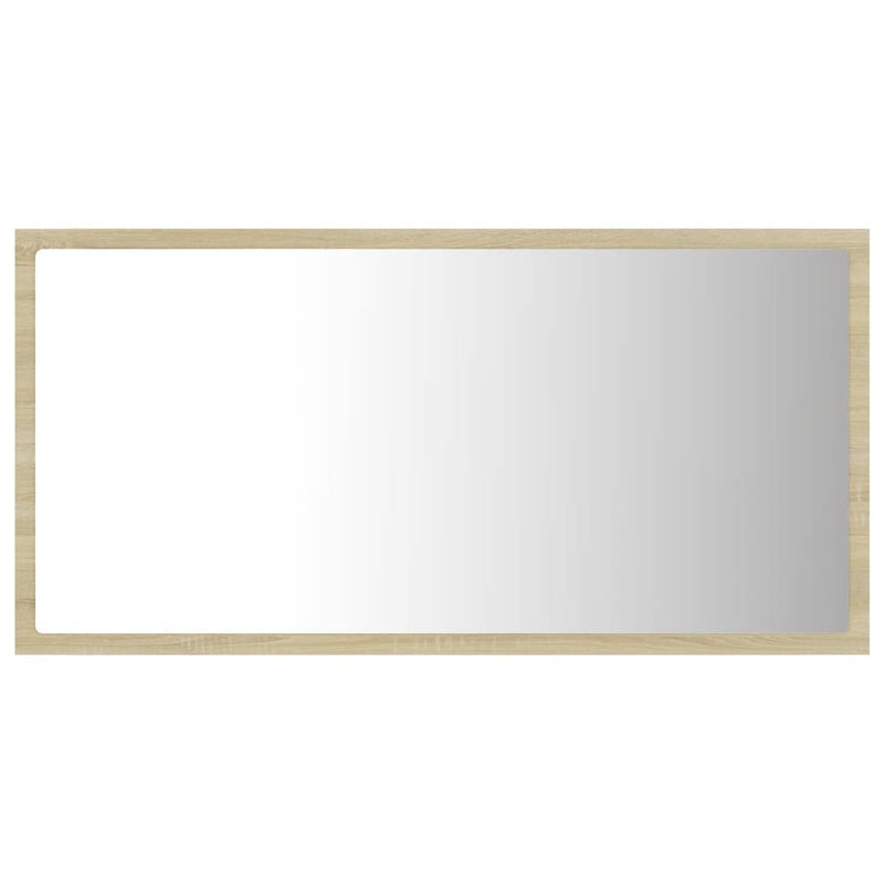 vidaXL sonoma tölgy akril LED-es fürdőszobai tükör 80x8,5x37 cm