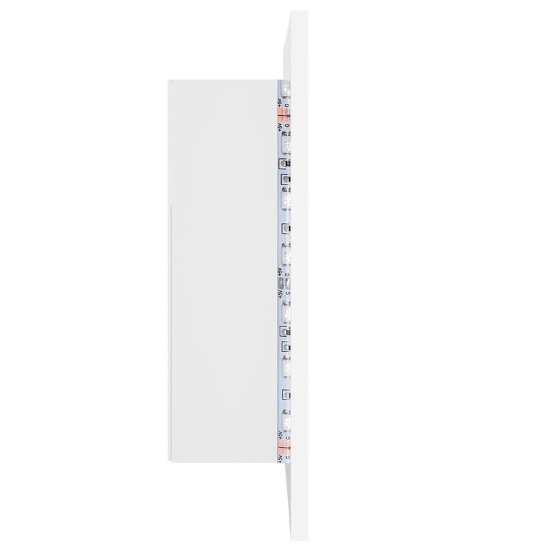 vidaXL fehér akril LED-es fürdőszobaszekrény tükörrel 40 x 12 x 45 cm