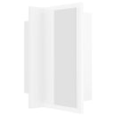 vidaXL fehér akril LED-es fürdőszobaszekrény tükörrel 40 x 12 x 45 cm
