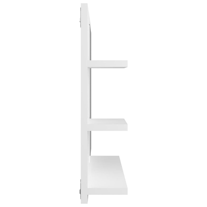 vidaXL fehér szerelt fa fürdőszobai tükör 60 x 10,5 x 45 cm