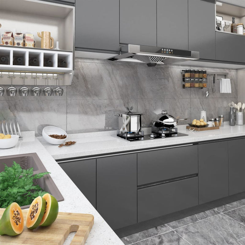 vidaXL 2 db szürke öntapadó PVC ajtófólia 500 x 90 cm