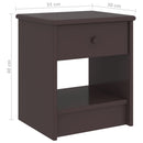 vidaXL sötétbarna tömör fenyőfa éjjeliszekrény 35 x 30 x 40 cm