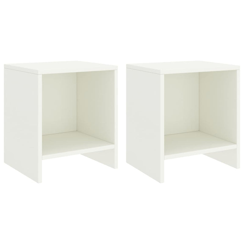 vidaXL 2 db fehér tömör fenyőfa éjjeliszekrény 35 x 30 x 40 cm